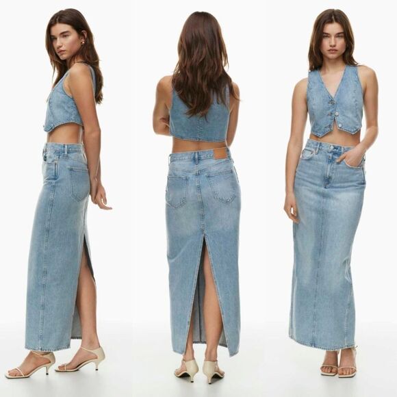 Denim Forum Light Blue Maxi Skirt - Picture 2 of 7